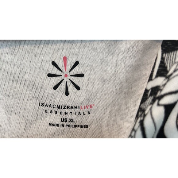 Isaac Mizrahi Live Essentials T-shirt Black White Size XL NWOT - Picture 5 of 7